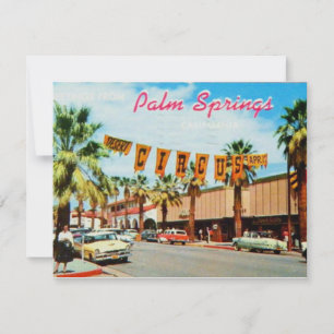 Carte Palm Springs, Californie vintage
