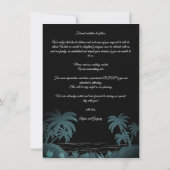 Carte Palm Tree Beach Personalized Photo Engagement (Dos)