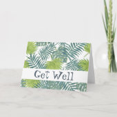 Carte Palm Tree Fronds Peinture hawaïenne (Devant)