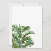 Carte Palm Tree Holiday Business Logo Noël (Dos)