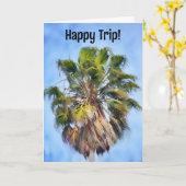 Carte Palm Tree Vacances Tropical Art Trip Card (Fleur jaune)