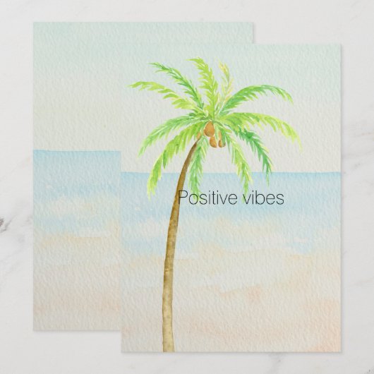 Carte Palm tropical Ocean Beach (Devant / Derrière)