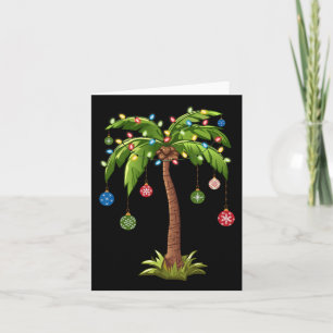 Carte Palmier de Noël Lumière Hawaï Tropical Noël 1