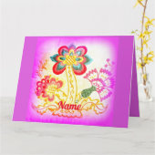 Carte palmier de style hippie Thunder_Cove (Fleur jaune)