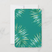 Carte PALMIER MODERNE FEUILLES LOGO luxuriante vie botan (Dos)