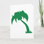 Carte Palmier Tropical Silhouette Green Island Beach (Devant)