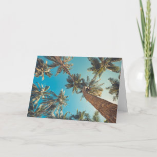 Carte Palmiers au cru tropical de plage