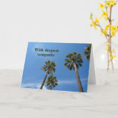 Carte Palmiers - Avec profonde sympathie (Fleur jaune)