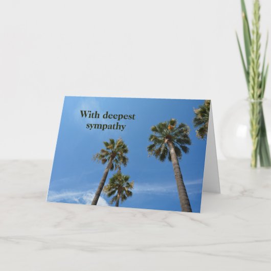 Carte Palmiers - Avec profonde sympathie (Devant)