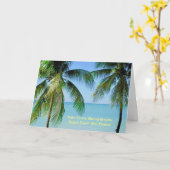 CARTE PALMIERS, BREEZE OCÉAN. VOYAGE PLAGE ? OUI, S'IL V (Fleur jaune)