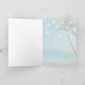 Carte Palmiers de plage tropicaux vierges et élégants (Intérieur)