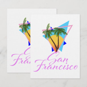 Carte palmiers des années 80 à San Francisco