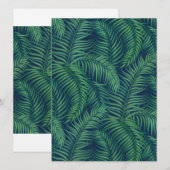 Carte Palmiers tropicaux de nuit feuilles (Devant / Derrière)
