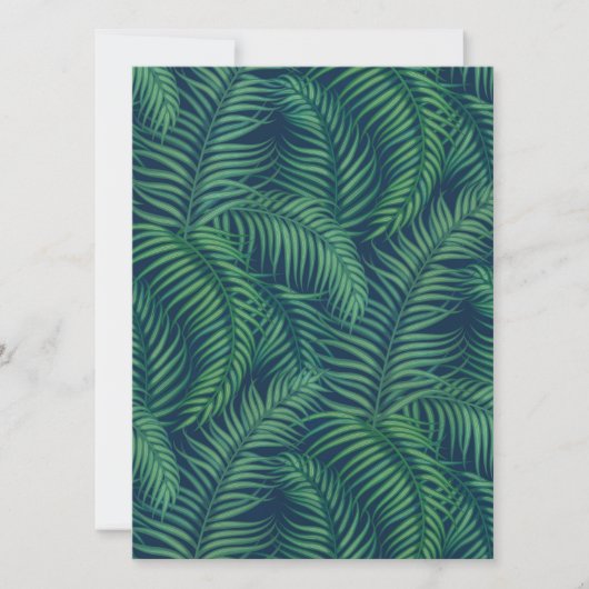 Carte Palmiers tropicaux de nuit feuilles (Devant)