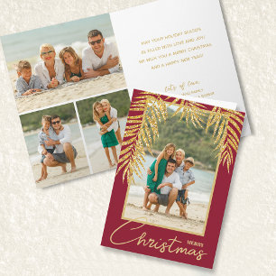 Carte Palmiers tropicaux Multi Photo Noël
