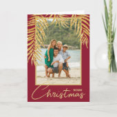 Carte Palmiers tropicaux Multi Photo Noël (Devant)