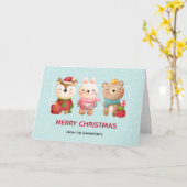 Carte Pals de Noël - Reindeer Bear & Rabin Holiday (Fleur jaune)