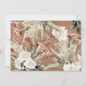 Carte Pampas eucalyptus mariage en terre cuite rustique  (Dos)