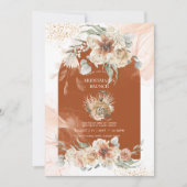 Carte Pampas Florale Terracotta Grass BRIDESMAID'S LUNCH (Devant)