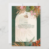 Carte Pampas Grass THÉ Fête des mariées Déjeuner (Dos)