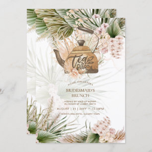 Carte Pampas Grass THÉ Fête des mariées Déjeuner