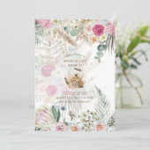 Carte Pampas Grass THÉ Fête des mariées Déjeuner (Debout devant)