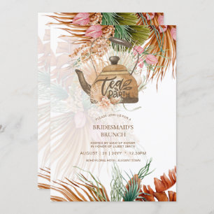 Carte Pampas Grass THÉ Fête des mariées Déjeuner