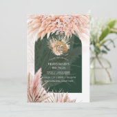 Carte Pampas Grass THÉ Fête des mariées Déjeuner (Debout devant)