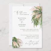 Carte Pampas herbe palmier feuillage naturel moderne rus (Devant)