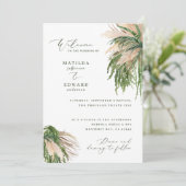 Carte Pampas herbe palmier feuillage naturel moderne rus (Debout devant)