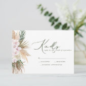 Carte Pampas herbe palmier orchidée moderne réponse rust (Debout devant)