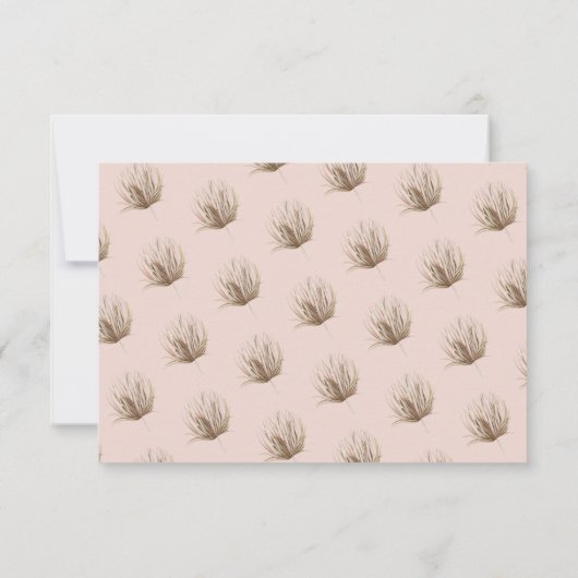 Carte Pampas herbe palmier orchidée moderne réponse rust (Dos)