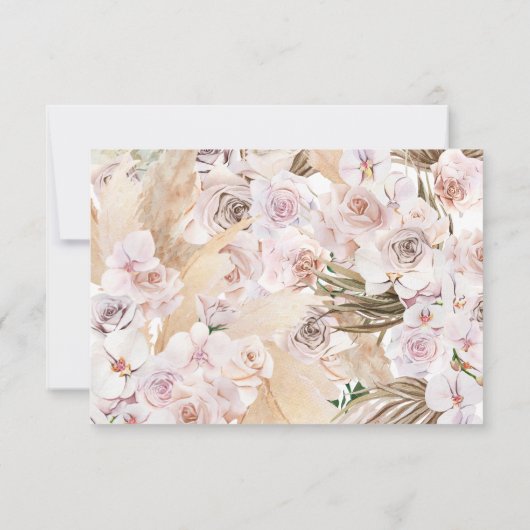 Carte Pampas herbe palmier orchidée moderne réponse rust (Dos)