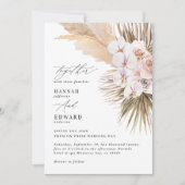 Carte Pampas herbe palmier orchidée moderne rustique (Devant)