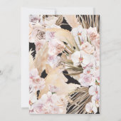 Carte Pampas herbe palmier orchidée moderne rustique (Dos)