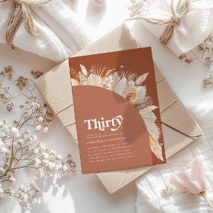 Carte Pampas moderne herbe 30e anniversaire terre cuite