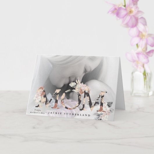 Carte Pampas MOM fleurs Fête des mères (Orchidée)