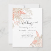 Carte Pampas Tropical Grass Terracotta Mariage (Devant)