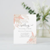 Carte Pampas Tropical Grass Terracotta Mariage (Debout devant)
