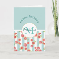 Pamplemousse rose Motif sur les rayures vertes Ann