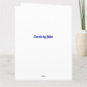 Carte Panda 1er anniversaire mignonne ajouter nom bleu (Dos)