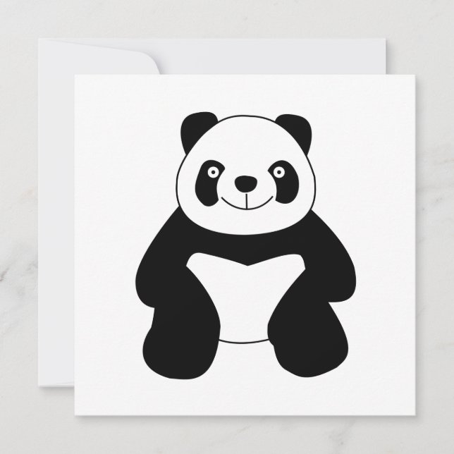 Carte Panda assise (Devant)