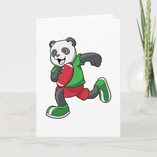 Carte Panda au football avec équipement (Devant)