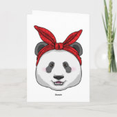 Carte Panda avec Bandana (Dos)