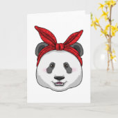 Carte Panda avec Bandana (Fleur jaune)