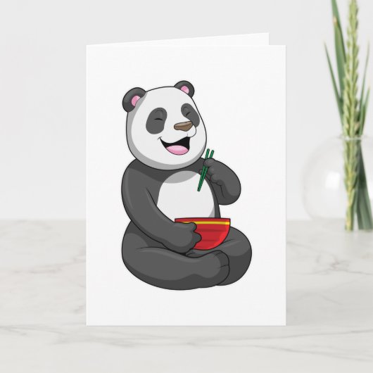 Carte Panda avec Bowl Ramen (Devant)