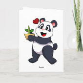Carte Panda avec Fleur de Bambou (Dos)