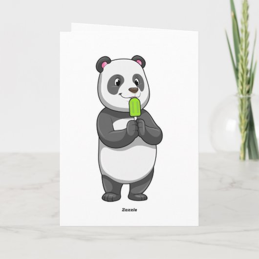 Carte Panda avec Popsicle (Dos)