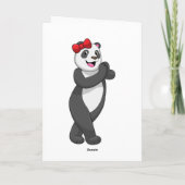 Carte Panda avec ruban (Dos)