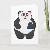 Carte Panda avec téléphone portable (Devant)